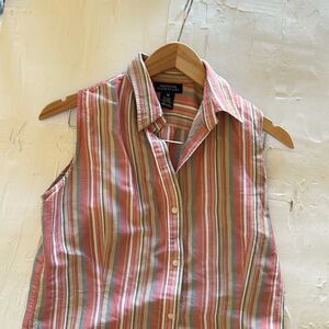 Jones NY New York Womens Tank Top Blouse Collar Top Size Medium